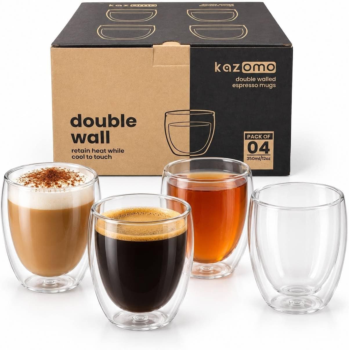 Double Walled Coffee Cups without Handle 350ml — listing photo 1