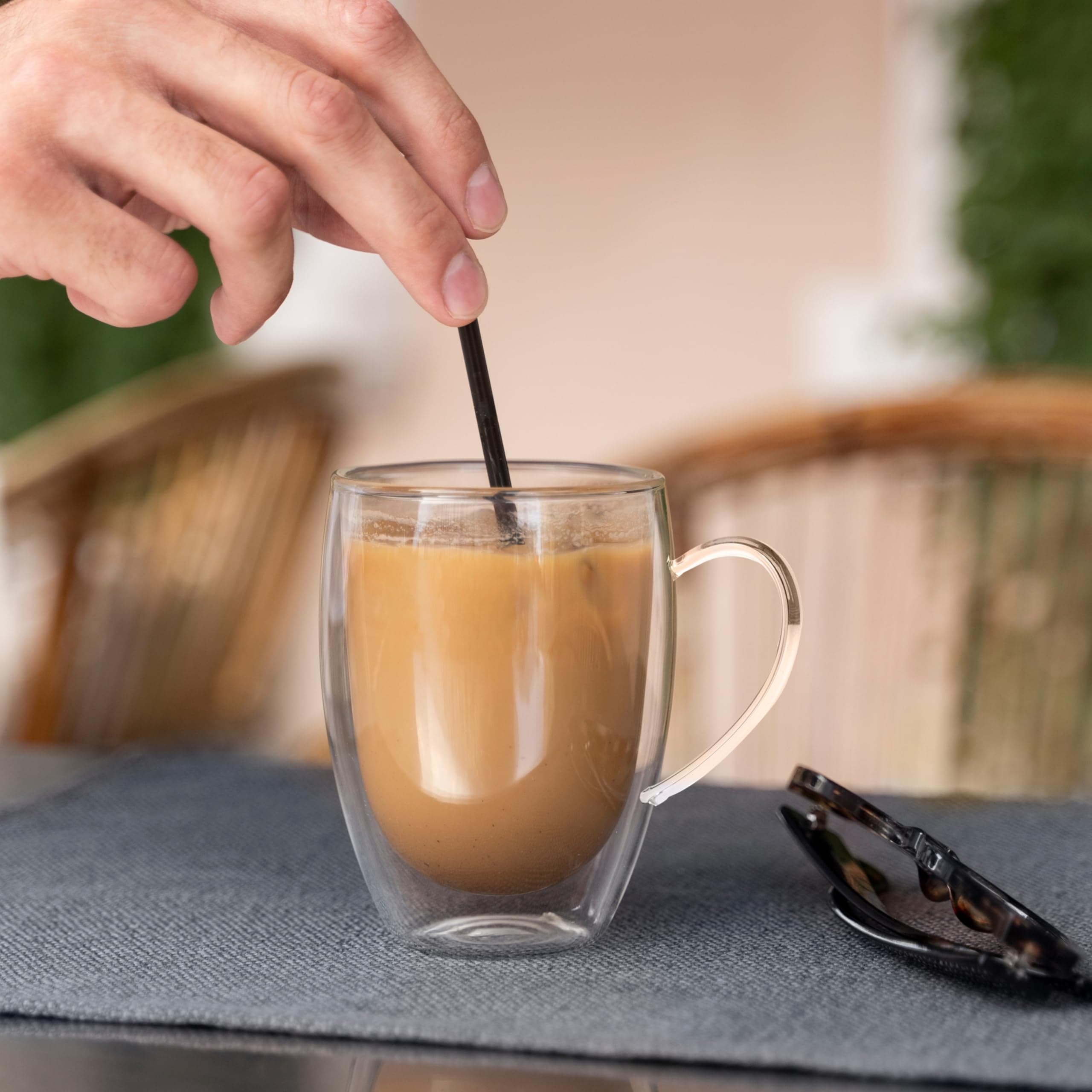 Double Walled Coffee Cups with Handle 350ml — image 5