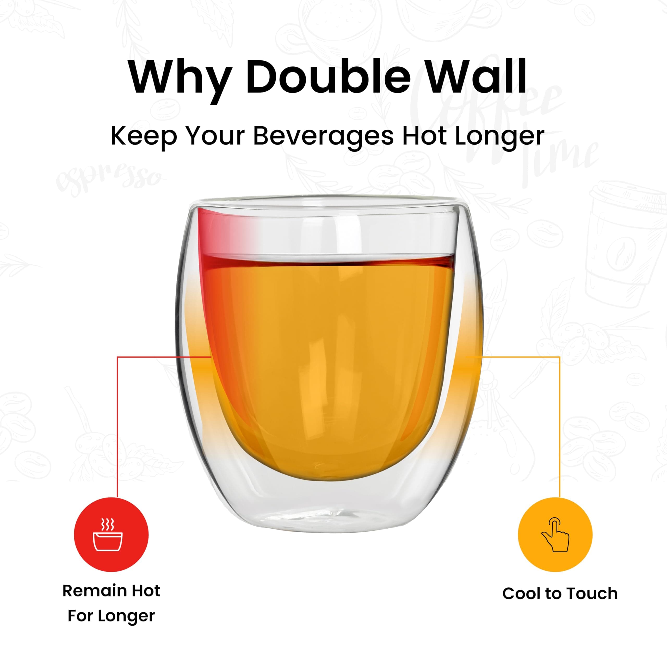 Double Walled Coffee Cups without Handle 100ml — image 2